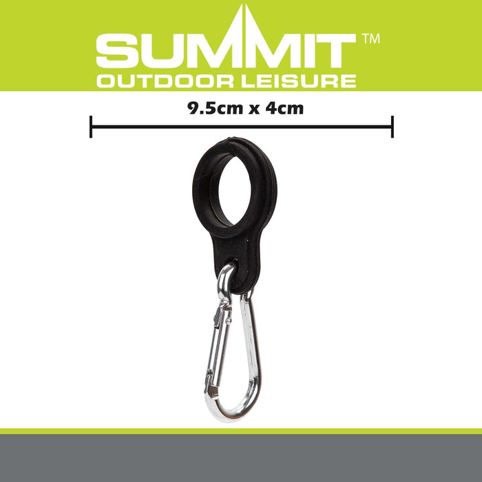 Caribiner Bottle Holder  Black - 9.5cm x 4cm