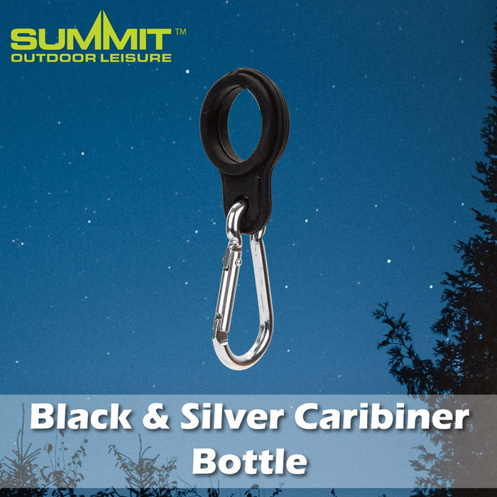 Caribiner Bottle Holder Good for Days Out Black - 9.5cm x 4cm