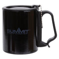 Caribiner Double Walled Mug  Black - 9cm x 7cm