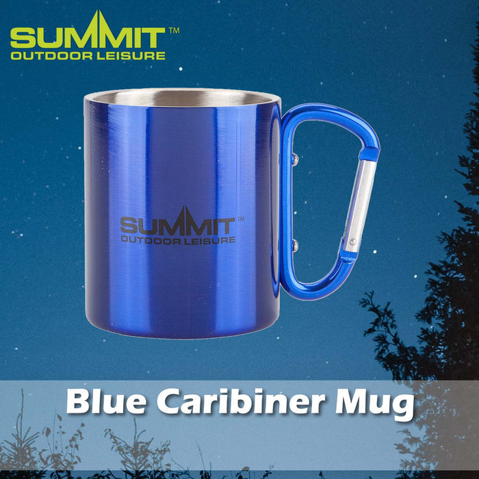 Caribiner Handled Mug Good for Days Out Blue - 9cm x 7.5cm