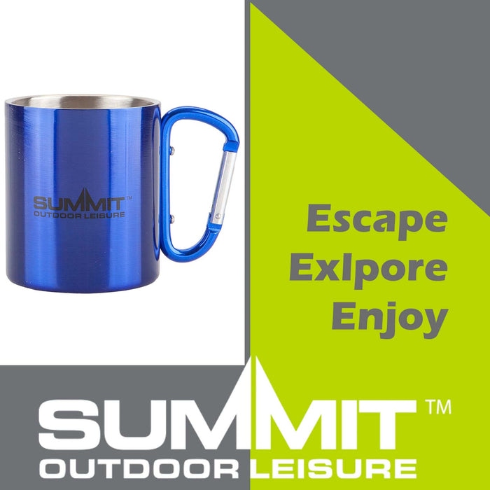 Caribiner Handled Mug  Blue - 9cm x 7.5cm