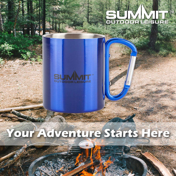 Caribiner Handled Mug  Blue - 9cm x 7.5cm