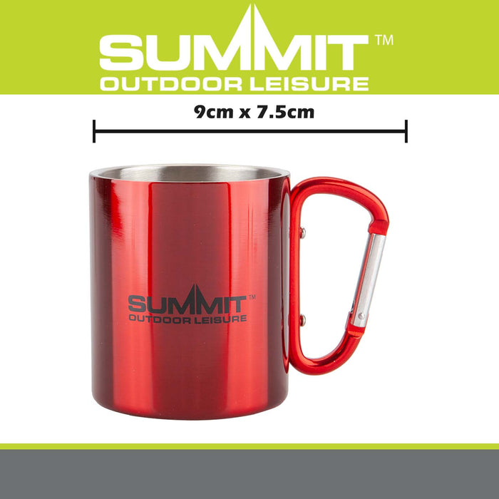 Caribiner Handled Mug  Red - 9cm x 7.5cm
