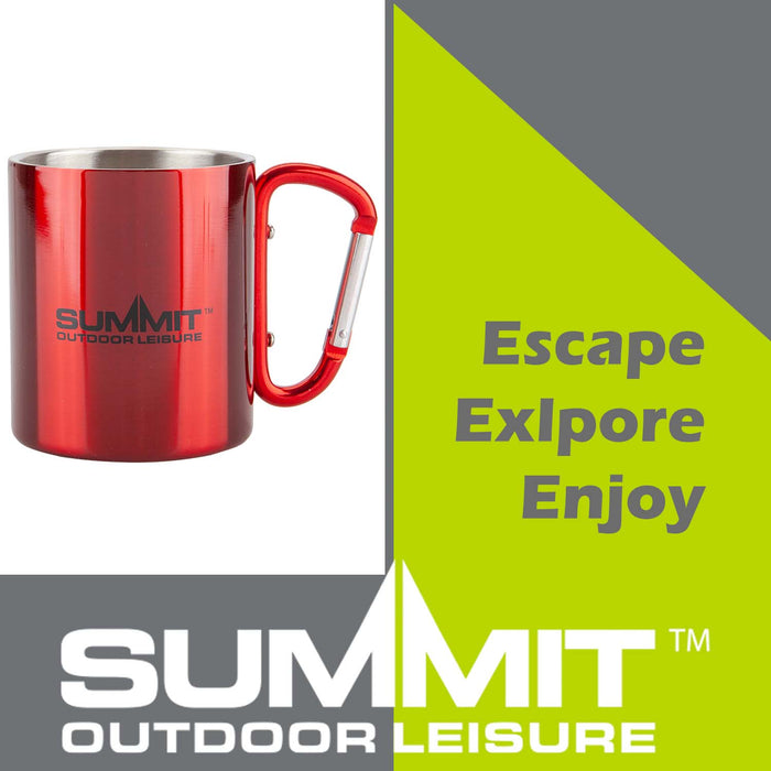Caribiner Handled Mug  Red - 9cm x 7.5cm