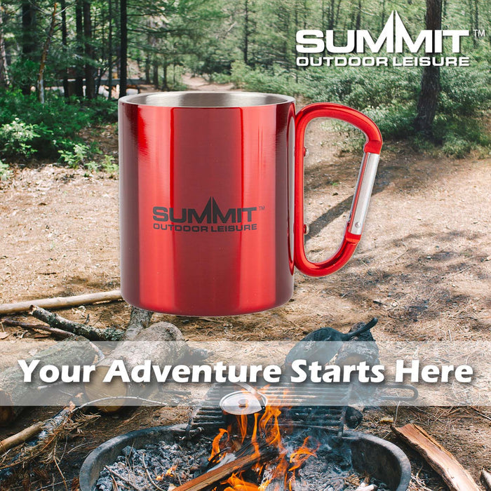 Caribiner Handled Mug  Red - 9cm x 7.5cm