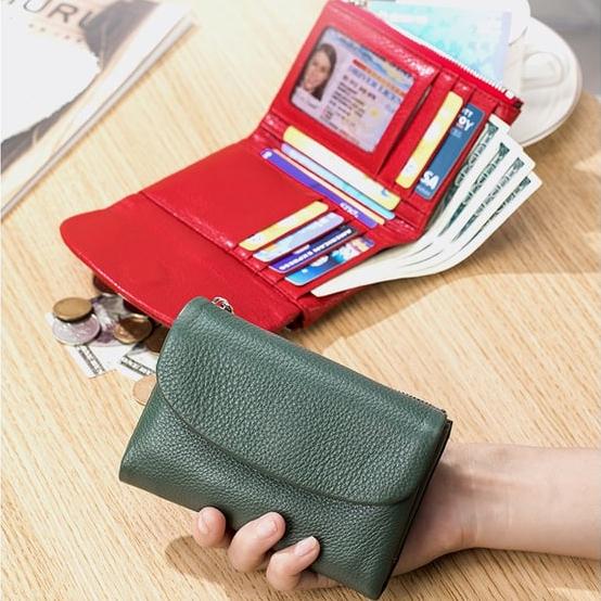 🔥⏰Cartera unisex RFID Pebble de piel auténtica🔥-ES