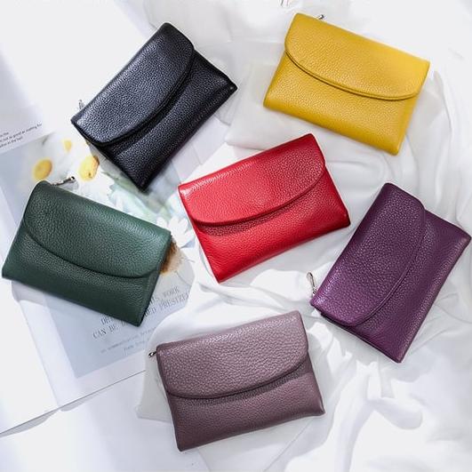 🔥⏰Cartera unisex RFID Pebble de piel auténtica🔥-ES