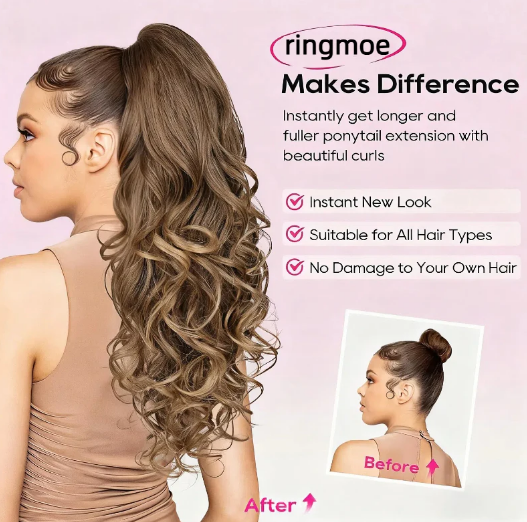 🔥 Časovno omejena promocija – 50 % popusta 👩💕 Lasni podaljški s sponko za čop 🙋‍♀️-SI