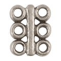 Castings Wholesale-10x12mm Bar Connector-6 Hole-Antique Silver