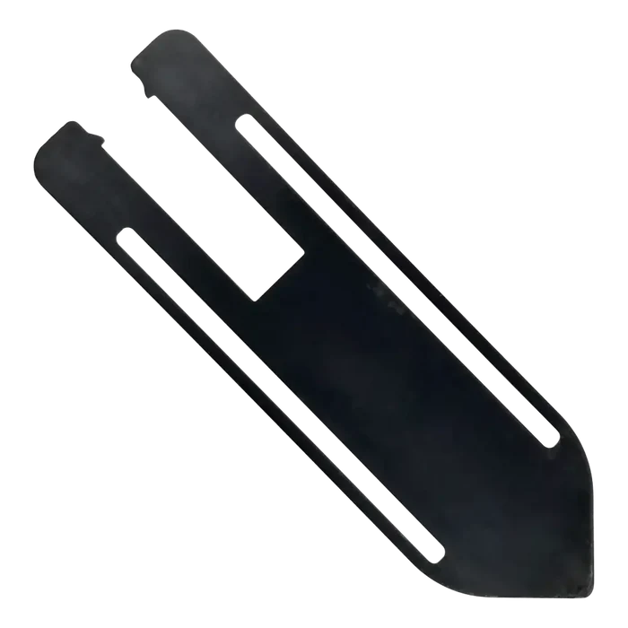 Black metal utility blade with slots for Cemb SM645 Tire Changer turntable plate