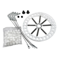White disc brake rotor with spokes for Cemb Turnplate Repair Kit 13000CH-11