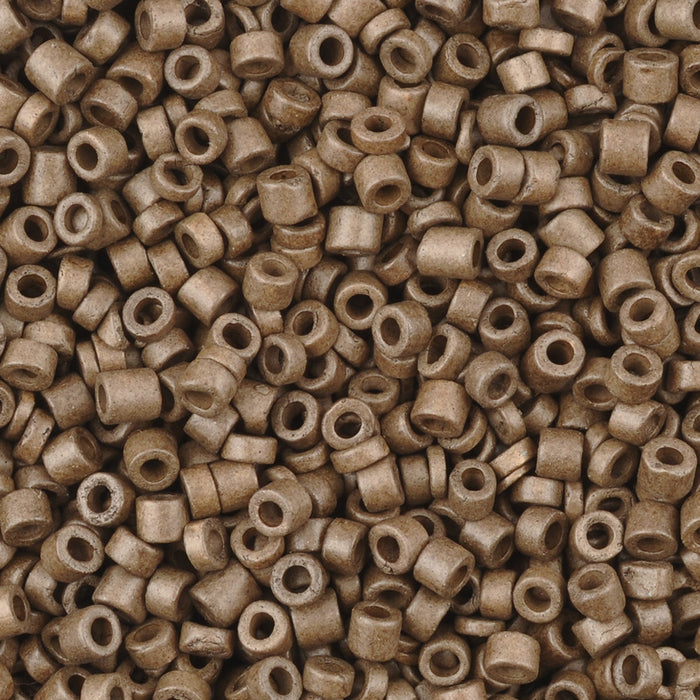 Ceramic Beads Wholesale-3mm Tube-Raw Umber-50 Grams
