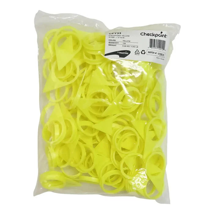 Checkpoint 33mm Medium Arrow Wheel Nut Indicator Yellow