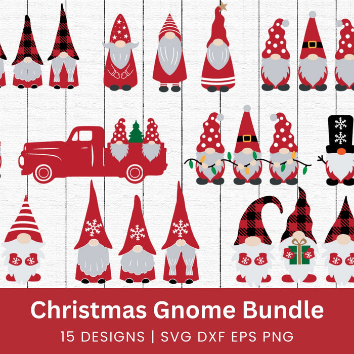 Christmas Gnome Bundle SVG Files