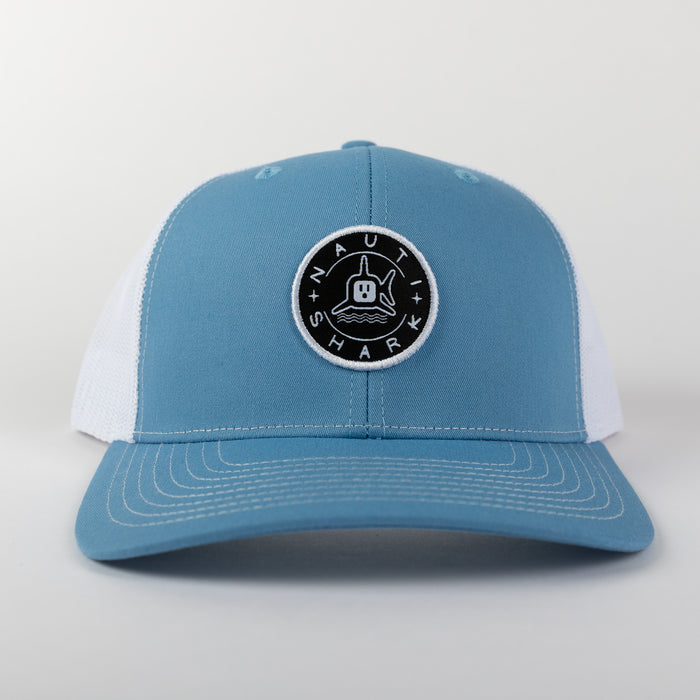 Classic Circle Trucker - Cyan/White