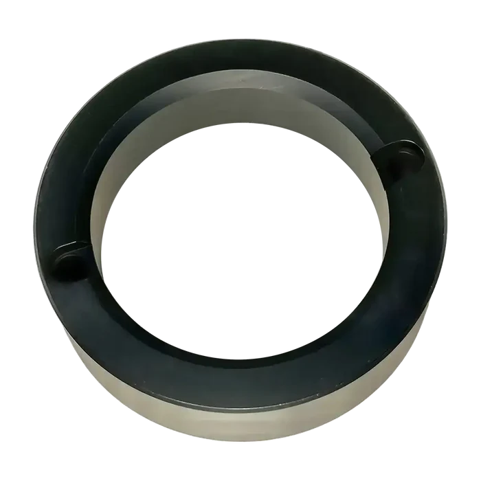 Dark green white ceramic ashtray with textured spacer ring for wheel balancer