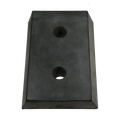 Black rubber dock bumper with bolt holes for Coats Tire Changer Nylon Center Rubber Pad