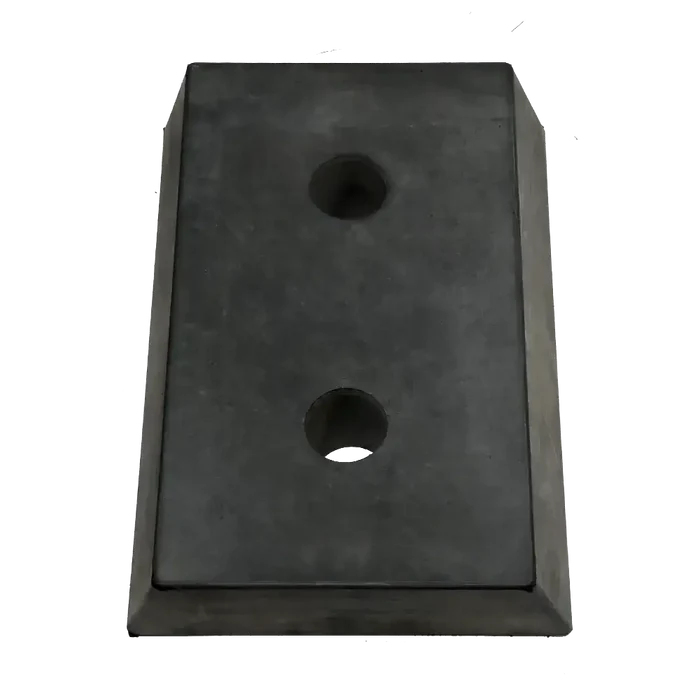 Black rubber dock bumper with bolt holes for Coats Tire Changer Nylon Center Rubber Pad