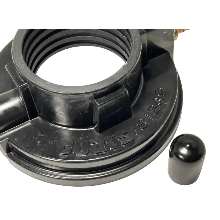 Black plastic valve in Coats 8182034 rotary coupling kit for tire changers