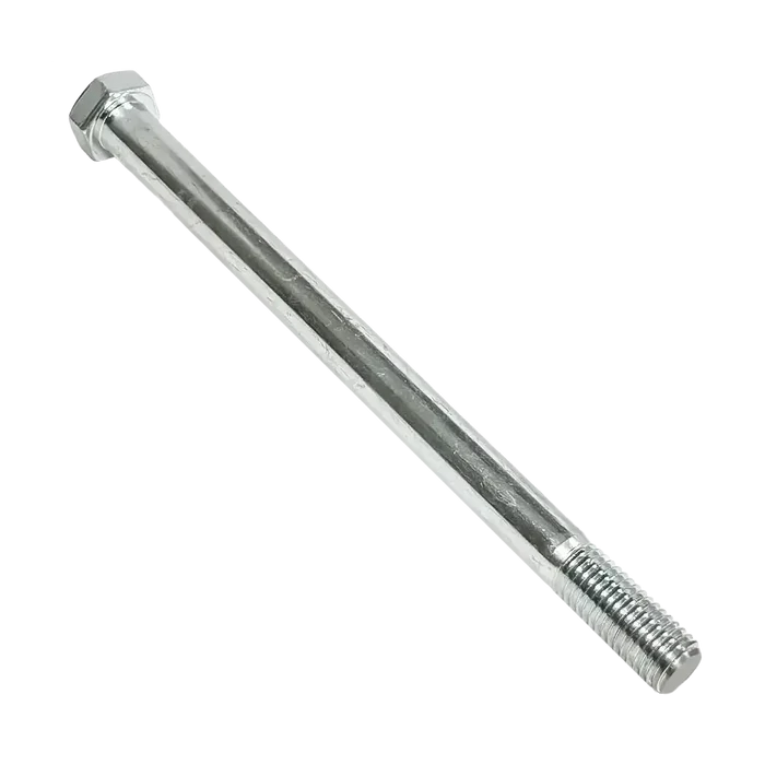 Long silver hex head bolt used as bead loosener shaft for Coats OEM lock nut