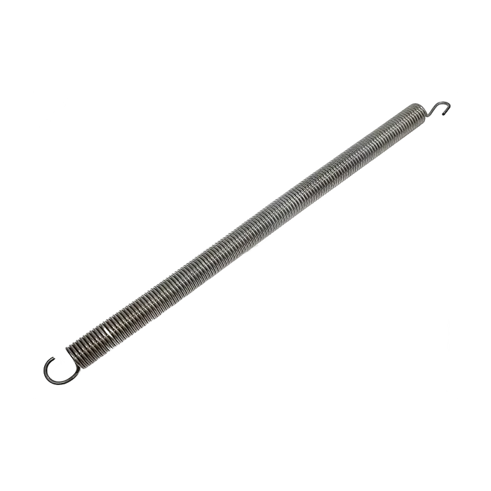 Silver metal extension spring with hooked ends for Coats Wheel Balancers and OEM hoods
