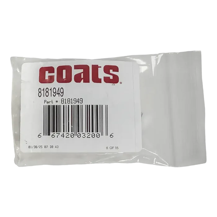 Coats OEM Clevis Pin 8181949 in a plastic bag for Coats tire changer parts