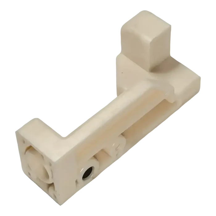 Off-white plastic bracket for Coats 85608560 lower stop pedal in tire changers