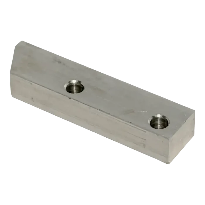 Metal block with holes for Coats Tire Changer pedal stop repair part 85608197