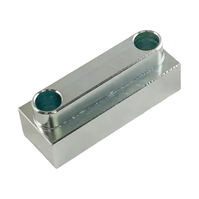 Metal swing arm lock block with cylindrical holes for X-Models Tire Changer Coats OEM lock