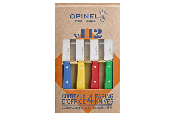 Coffret 4 couteaux d'office Opinel manches couleurs