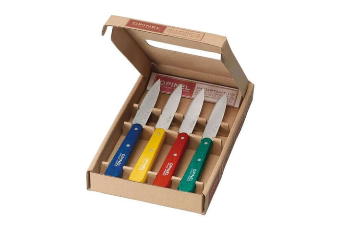 Coffret 4 couteaux d'office Opinel manches couleurs