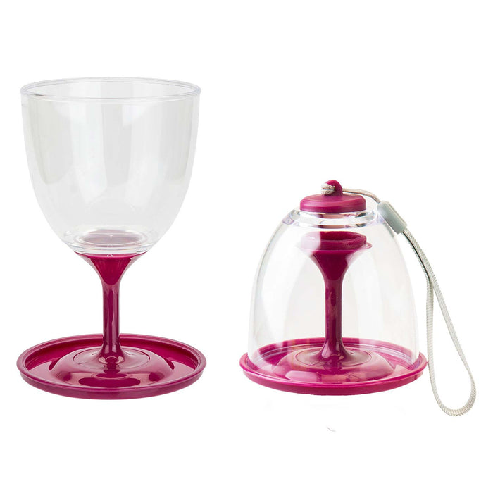 Collapsible Wine Glasses Pack Away - 10oz / 285ml Berry of