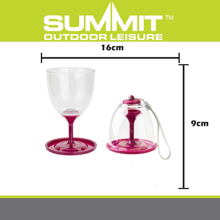 Collapsible Wine Glasses Pack Away - 10oz / 285ml Berry of