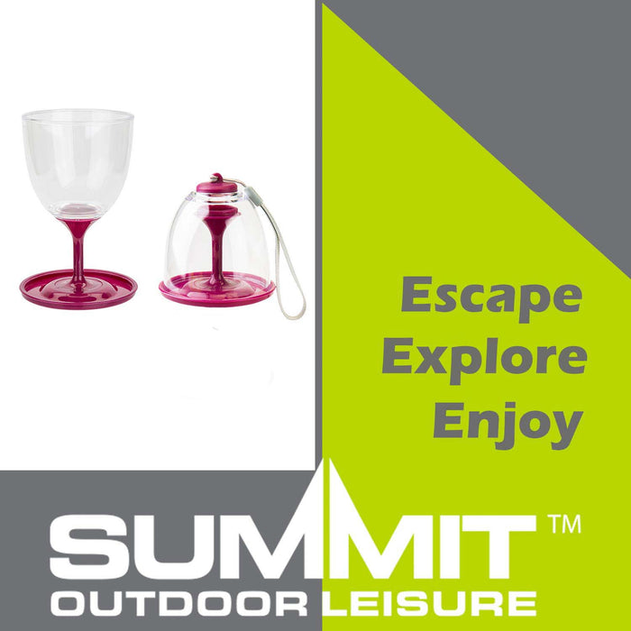 Collapsible Wine Glasses Pack Away - 10oz / 285ml Berry of