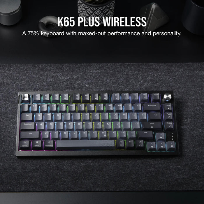 Corsair K65 PLUS WIRELESS keyboard Gaming RF Wireless UK English Black, Grey