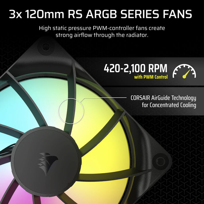 Corsair Nautilus 360 RS ARGB Processor Air cooler Black
