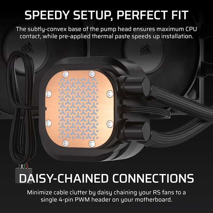 Corsair Nautilus 360 RS Processor All-in-one liquid cooler 12 cm Black