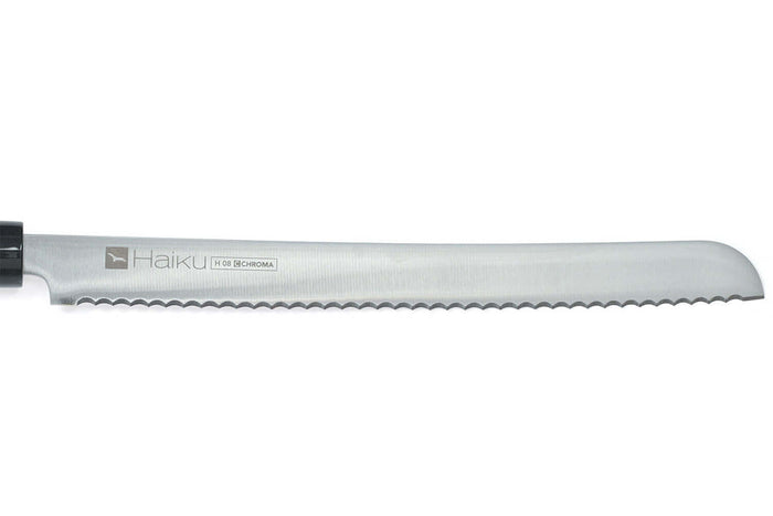 Couteau à pain japonais Chroma Haiku 25cm manche Honoki