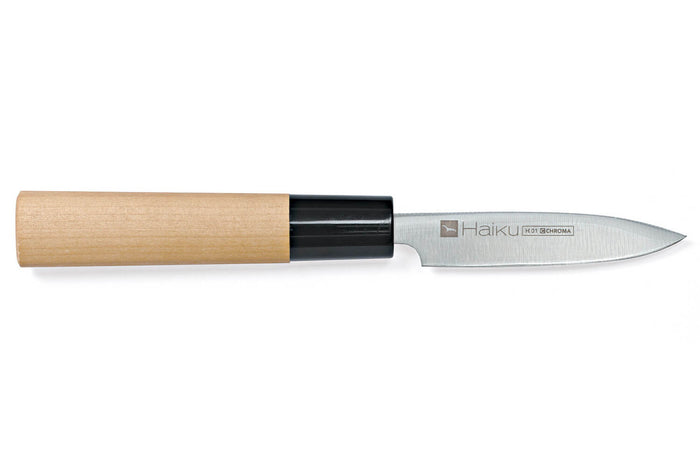 Couteau d'office japonais Chroma Haiku 8cm manche Honoki