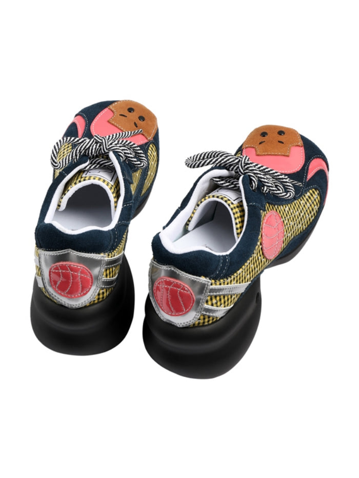 Cute Cartoon Bear Patch Sneakers