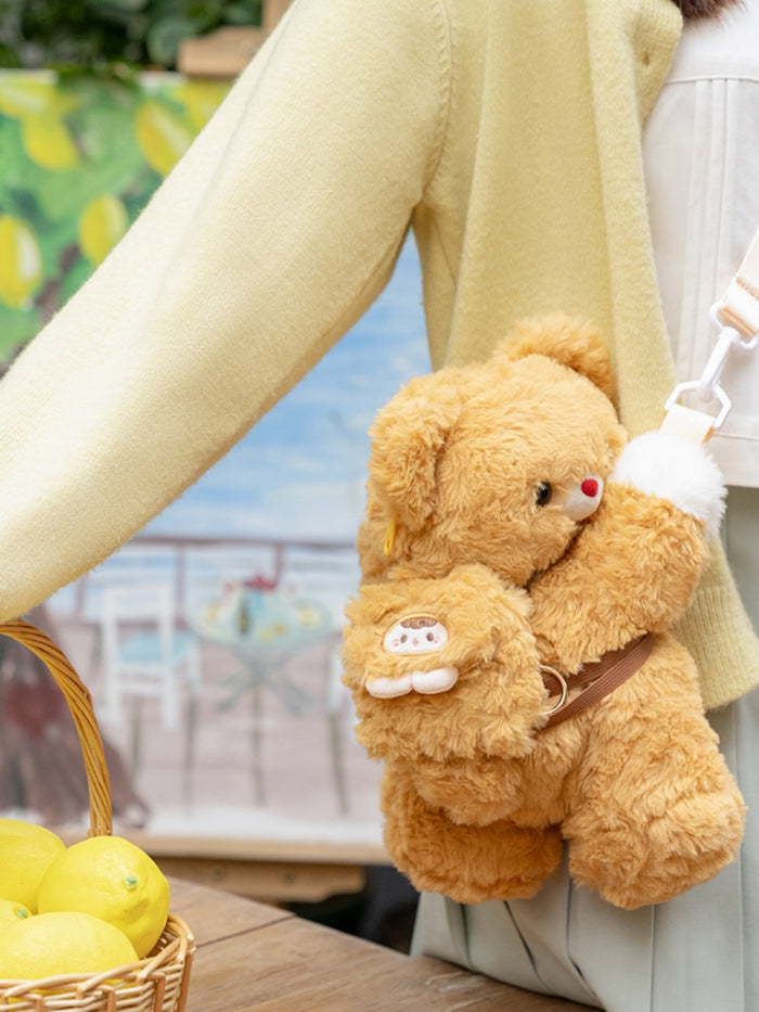Cute Soft Plush Teddy Bear Crossbody Bag