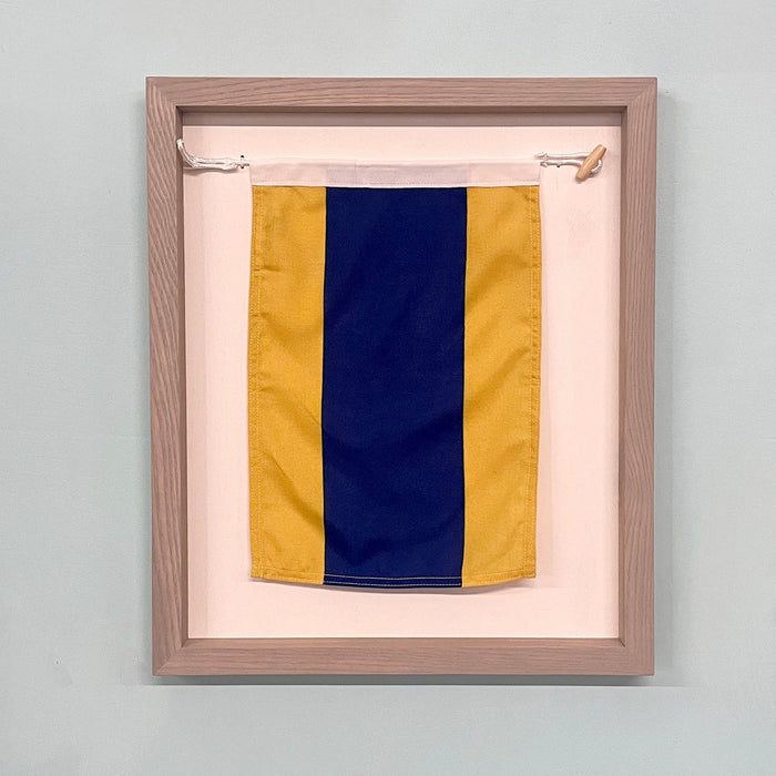 "D" Nautical Flag in Glass-Free Shadow Box Frame - Maritime Tribes USA
