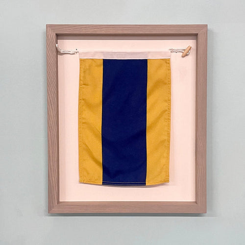 "D" Nautical Flag in Glass-Free Shadow Box Frame - Maritime Tribes USA