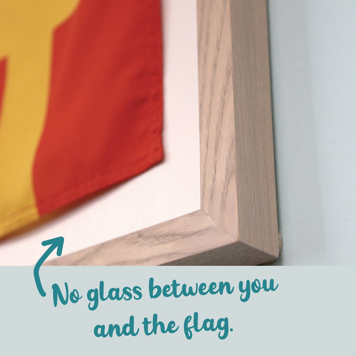 "D" Nautical Flag in Glass-Free Shadow Box Frame - Maritime Tribes USA