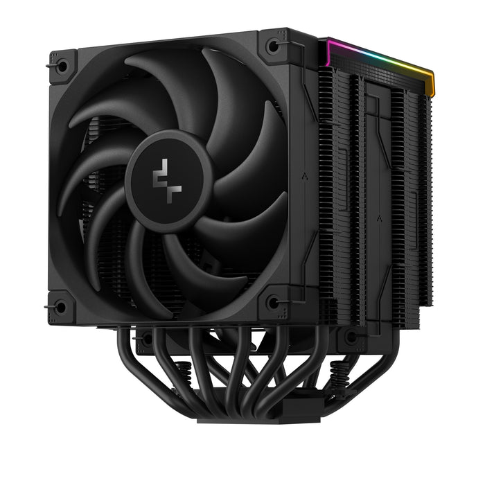 DeepCool AK620 Digital Pro CPU Air Cooler, Dual-Tower with Digital Display, 120mm FDB Fans, ARGB Lighting, 6 Copper Heatpipes, LGA1700/AM5 Compatible, High-Performance Quiet Cooling for Gaming PCs