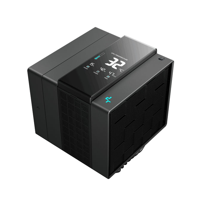 DeepCool Assassin IV VC Vision Dual-Fan CPU Air Cooler with 140mm & 120mm Fans, Vapour Chamber Base, Digital Display for Real-Time Monitoring, Intel & AMD Compatible