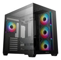 DeepCool CG530 4F Mid-Tower Case with Tempered Glass Panels, 4 Pre-Installed ARGB Fans, and Optimal Airflow Support, Black