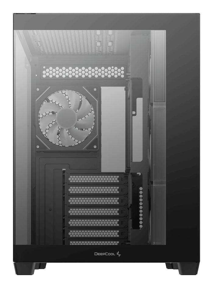 DeepCool CG530 4F Mid-Tower Case with Tempered Glass Panels, 4 Pre-Installed ARGB Fans, and Optimal Airflow Support, Black
