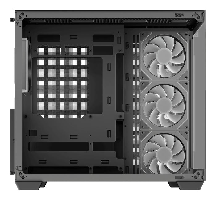DeepCool CG530 4F Mid-Tower Case with Tempered Glass Panels, 4 Pre-Installed ARGB Fans, and Optimal Airflow Support, Black