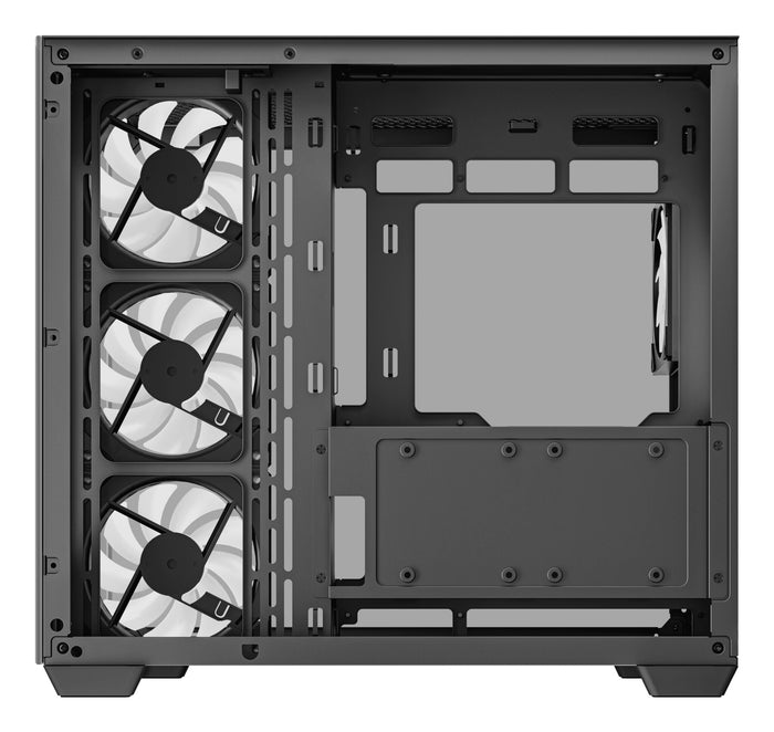 DeepCool CG530 4F Mid-Tower Case with Tempered Glass Panels, 4 Pre-Installed ARGB Fans, and Optimal Airflow Support, Black